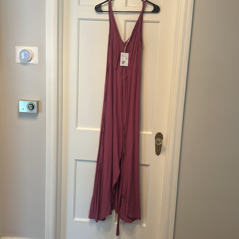 NEW & Other Stories Pink Boho Beachy Feminine Flowy True Wrap Maxi Dress 8